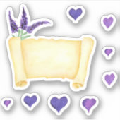 Cute Minimal Waterverf Provence delicaat grove lav Sticker (Voorkant)