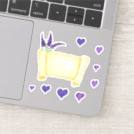 Cute Minimal Waterverf Provence delicaat grove lav Sticker