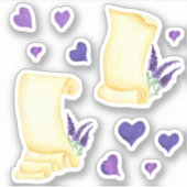 Cute Minimal Waterverf Provence delicaat grove lav Sticker (Voorkant)