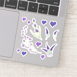 Cute Minimal Waterverf Provence delicaat grove lav Sticker