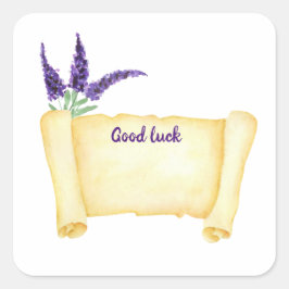 Cute Minimal Waterverf Provence delicaat grove lav Vierkante Sticker