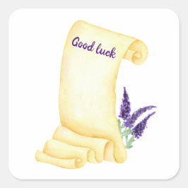 Cute Minimal Waterverf Provence delicaat grove lav Vierkante Sticker