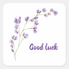 Cute Minimal Waterverf Provence delicaat grove lav Vierkante Sticker