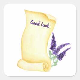 Cute Minimal Waterverf Provence delicaat grove lav Vierkante Sticker