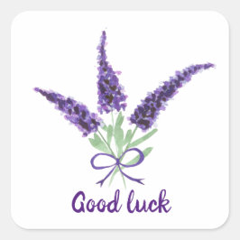 Cute Minimal Waterverf Provence delicaat grove lav Vierkante Sticker