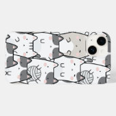 Cute Minimale Kawaii Kat Patroon iPhone / iPad hoe Case-Mate iPhone Case (Achterkant (horizontaal))