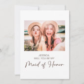 Cute Minimalist Bent u mijn Maid Honing Photo Kaart (Voorkant)