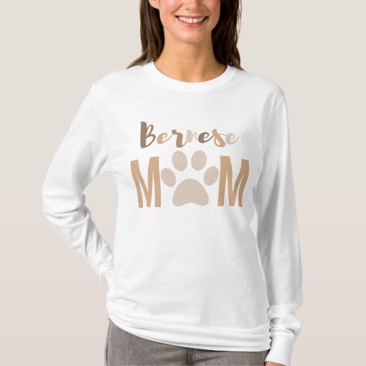Cute Minimalist Bernese Dog mama T-shirt (Voorkant)