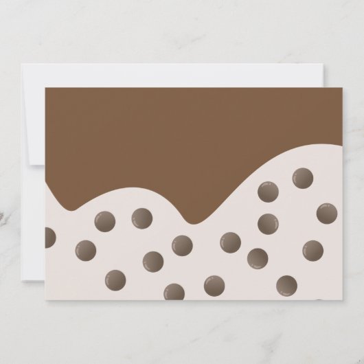 Cute Minimalist Boba Bubble Tea Birthday Kaart (Achterkant)