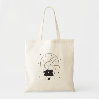 Cute Minimalist Bunny Canvas tas