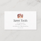 Cute Minimalist Cake Bakery geïllustreerd Visitekaartje (Achterkant)
