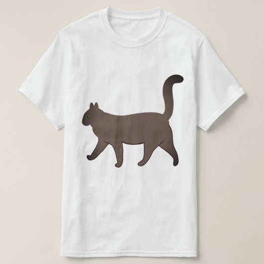 Cute Minimalist Cat Graphic | Simple Walking Cat  T-shirt (Design voorkant)