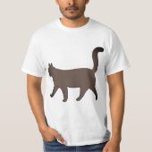 Cute Minimalist Cat Graphic | Simple Walking Cat  T-shirt (Voorkant)