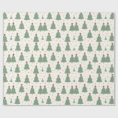 Cute Minimalist Christmas Tree Pattern – Festive Cadeaupapier (Vlak)