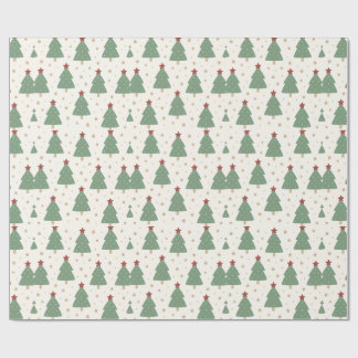 Cute Minimalist Christmas Tree Pattern – Festive Cadeaupapier