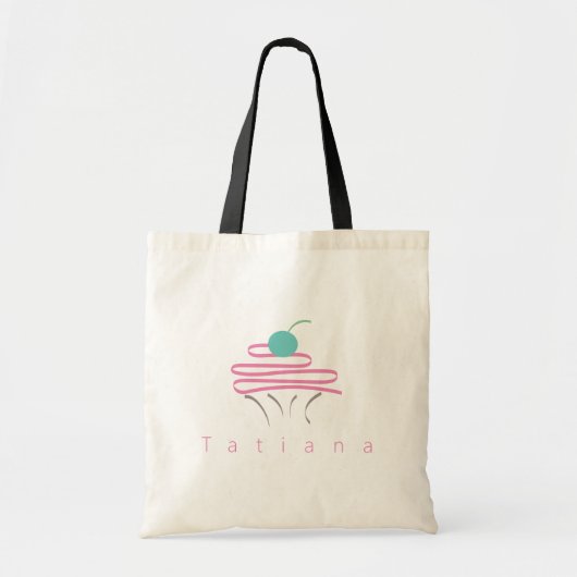 Cute Minimalist Cupcake Baker Tote Bag (Voorkant)