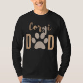 Cute Minimalist Dog Corgi Dad T-shirt (Voorkant)