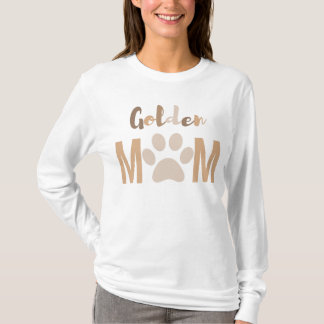Cute Minimalist Dog Golden Retriever mam T-shirt