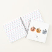 Cute minimalist en Scandinavian floral moon Notitieboek (Binnen)