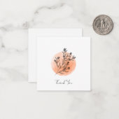 Cute minimalist en Scandinavian floral moon Notitiekaartje (Voorkant / Achterkant in situ)