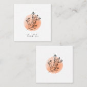 Cute minimalist en Scandinavian floral moon Notitiekaartje (Voorkant / Achterkant)