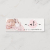 Cute minimalist fotograaf camera aangepaste foto mini visitekaartje (Voorkant)