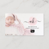 Cute minimalist fotograaf camera aangepaste foto visitekaartje (Voorkant)