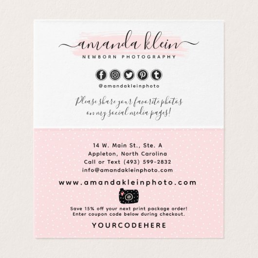 Cute minimalist fotograaf camera Hartelijk dank Kaart (Binnenkant ongevouwen)