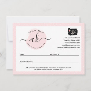 Cute minimalist fotograaf kaartje kaart