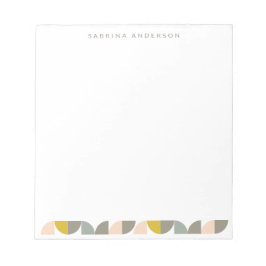 Cute Minimalist Geometric Pastel op maat Notitieblok