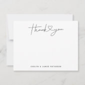 Cute Minimalist Hartelijk dank Notitiekaartje (Voorkant)