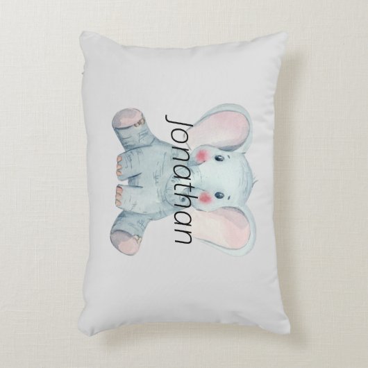 Cute minimalist monogram Elephant Accent Kussen (Voorkant(Verticaal))