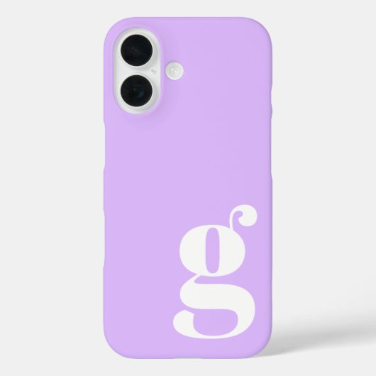 Cute Minimalist Monogram Letter in Lavender Paars Case-Mate iPhone Case (Achterkant)