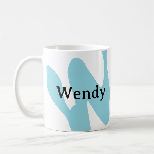 Cute Minimalist Monogram Personalized Mug TeaCup Koffiemok (Links)