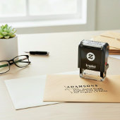 Cute Minimalist Name & Address | Modern Simple Zelfinktende Stempel