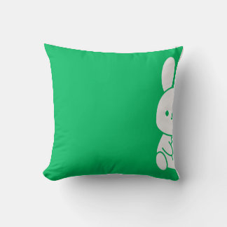 Cute Minimalist Peeking Bunny Illustration Kussen