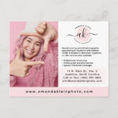 Cute minimalist Photographer Camera Logo Marketing Briefkaart (Voorkant)