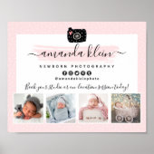 Cute minimalist Photographer Camera Logo Marketing Poster (Voorkant)