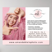 Cute minimalist Photographer Camera Logo Marketing Poster (Voorkant)