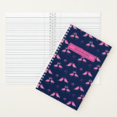 Cute Minimalist Pink Flamingo Tortelduifjes Patroo Notitieboek (Binnen)