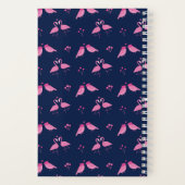 Cute Minimalist Pink Flamingo Tortelduifjes Patroo Notitieboek (Achterkant)