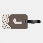 Cute Minimalist Rainbow Boba Bubble Tea Bagagelabel (Achterkant horizontaal)