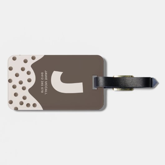 Cute Minimalist Rainbow Boba Bubble Tea Bagagelabel (Achterkant horizontaal)