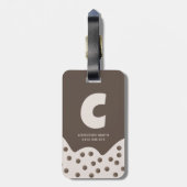 Cute Minimalist Rainbow Boba Bubble Tea Bagagelabel (Achterkant verticaal)