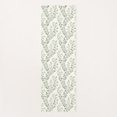 Cute Minimalist Sage Cream Floral Pattern Yogamat (Voorkant)
