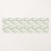 Cute Minimalist Sage Cream Floral Pattern Yogamat (Voorkant (horizontaal))