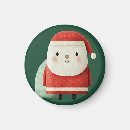 Cute Minimalist Santa Claus Magneet (Voorkant)