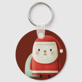 Cute Minimalist Santa Claus Sleutelhanger (Achterkant)