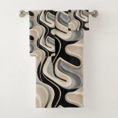 Cute minimalist tiled pattern  bad handdoek (Insitu)