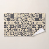 Cute minimalist tiled pattern bad handdoek (Handdoek)